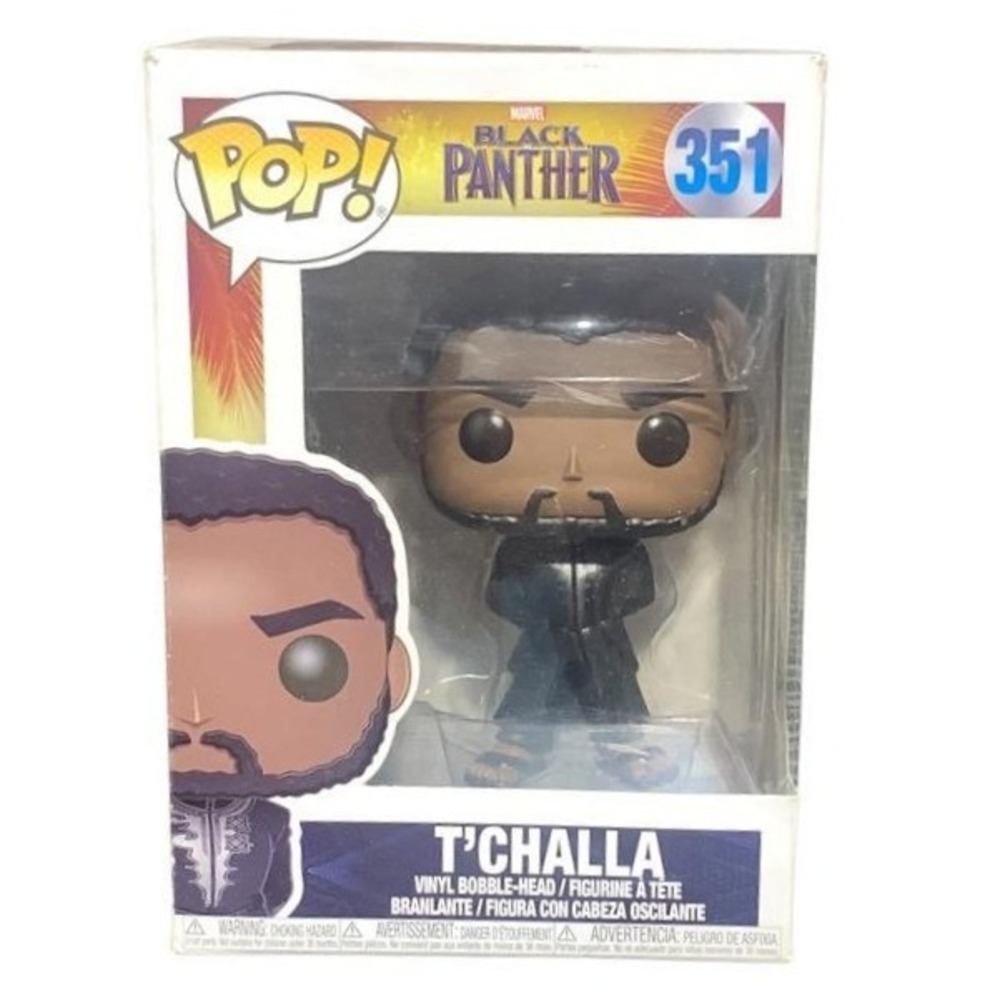 Funko Pop Marvel Black Panther‎ T'Challa 351 Vinyl Bobble-Head Figure Box Damage